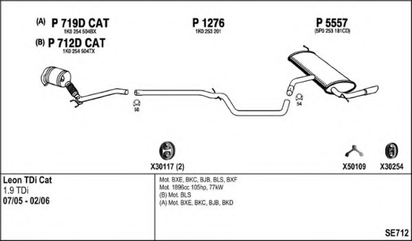 FENNO SE712 Exhaust System